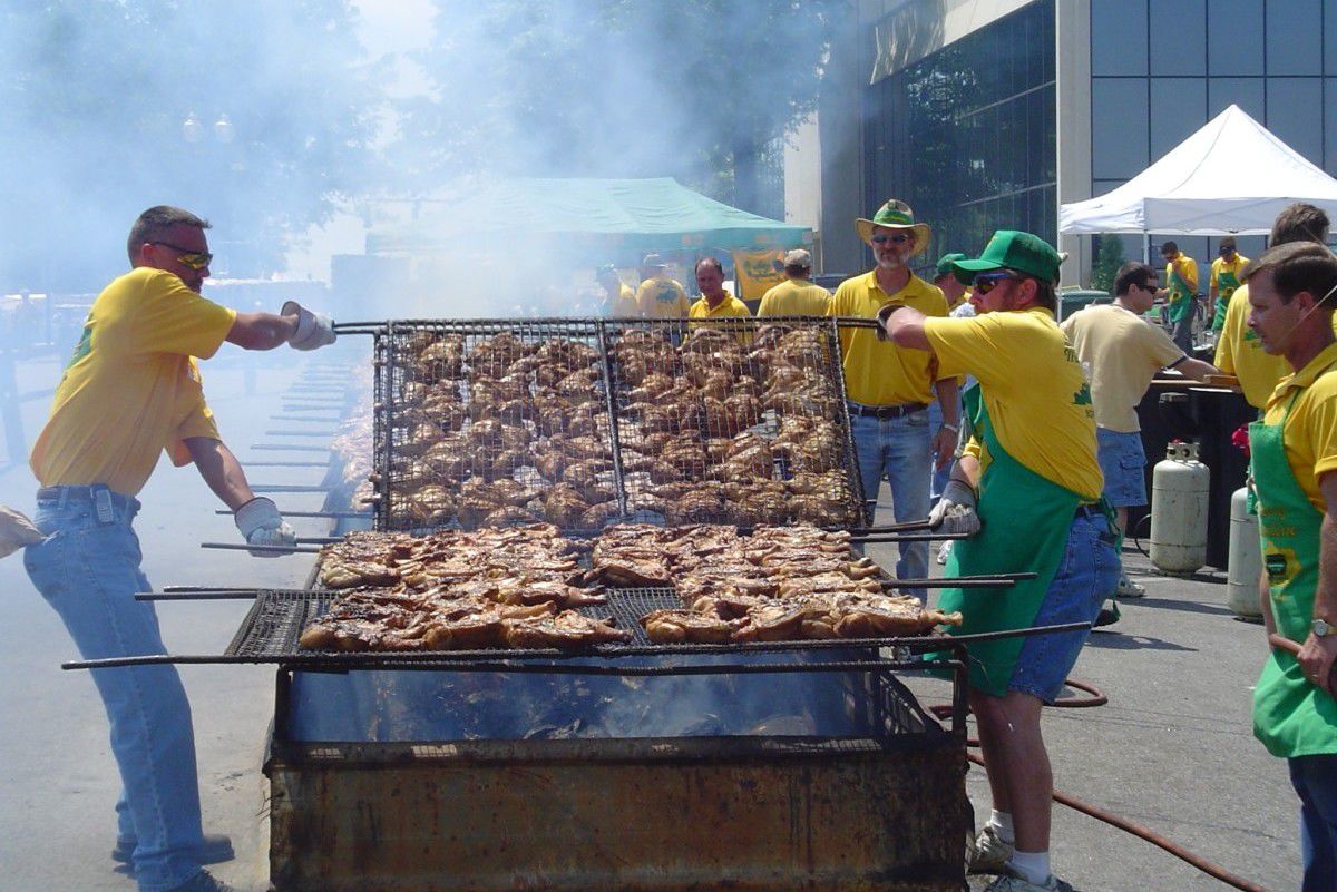 Bbq on outlet the river