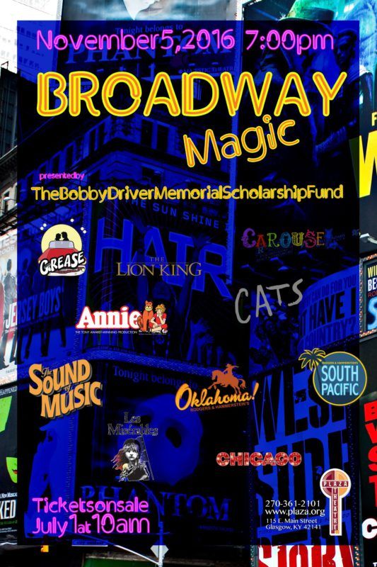 The Bobby Driver Scholarship Fund Presents the 9th Singing for Scholarships, Broadway Magic