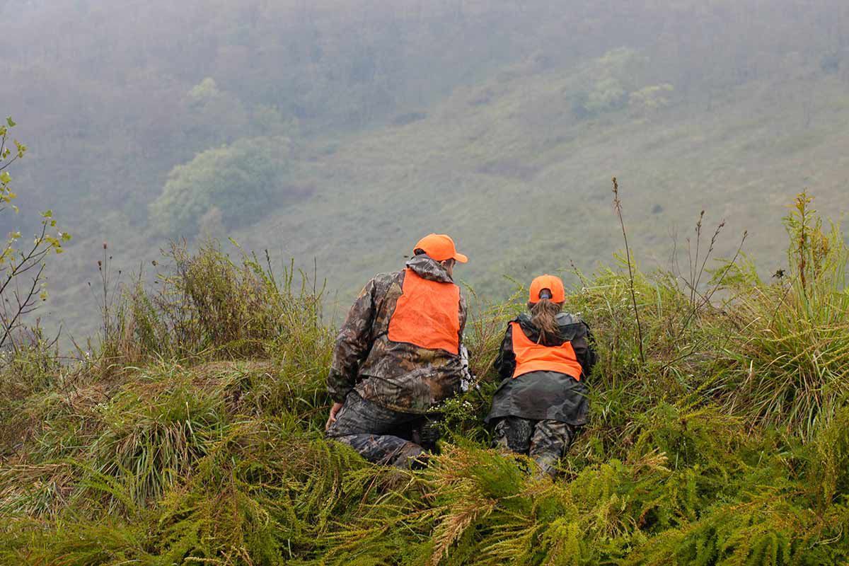 Gavin scouting with father