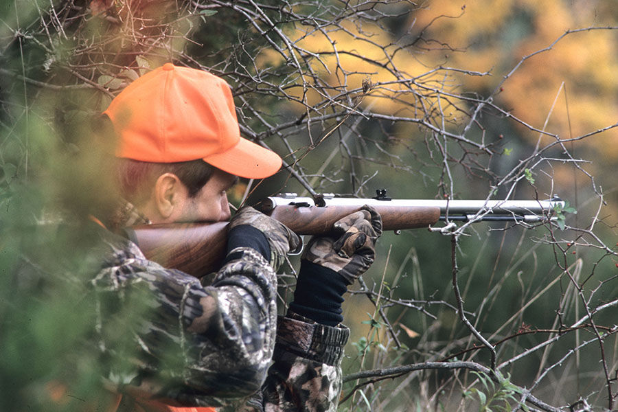 Muzzle loader hunter Dave Baker hunts for deer