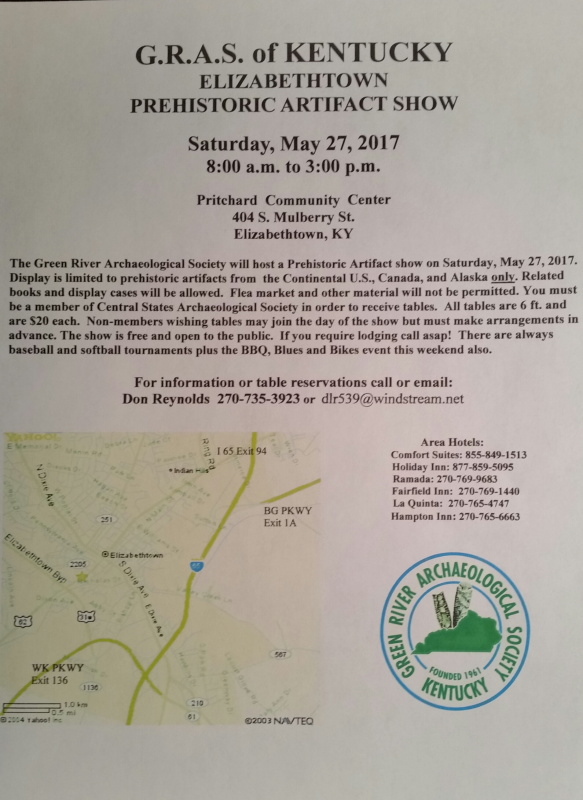 Elizabethtown Prehistoric Artifact Show Kentucky Living