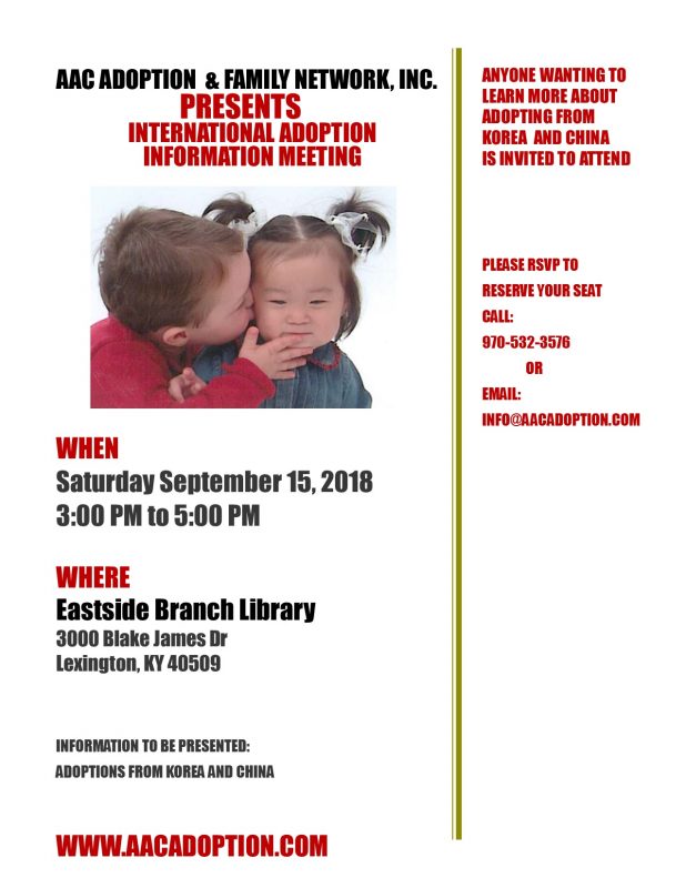 INTERNATIONAL ADOPTION INFORMATION MEETING