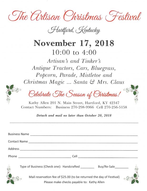 The Artisan Christmas Festival in Hartford, KY