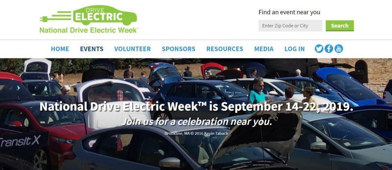 National Drive Electric Week Electric Vehicle Display
