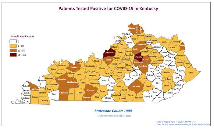 Kentucky Tops 1 000 COVID 19 Cases 14 New Deaths Reported Kentucky   Image002 