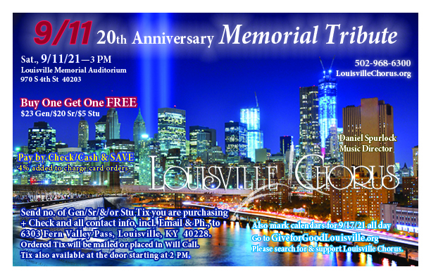 Louisville Chorus presents: 9/11 20th Anniversary Memorial Tribute