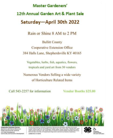 Bullitt County Master Gardner Annual Garden Art & Plant Sale