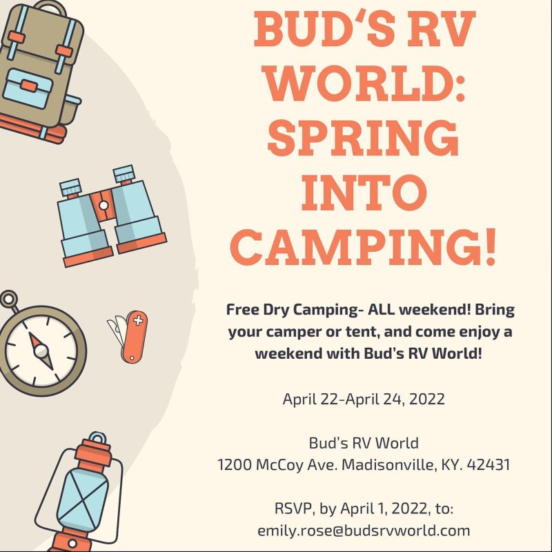 Bud’s RV World: Spring into Camping!