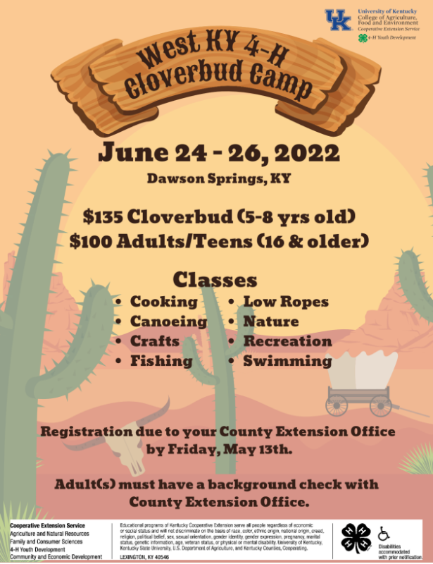 West Kentucky 4-H Cloverbud Camp