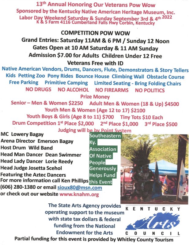 13th Annual Honoring Our Veterans Pow Wow