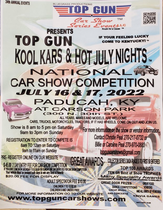 Top Gun Kool Kars & Hot July Nights Car Show