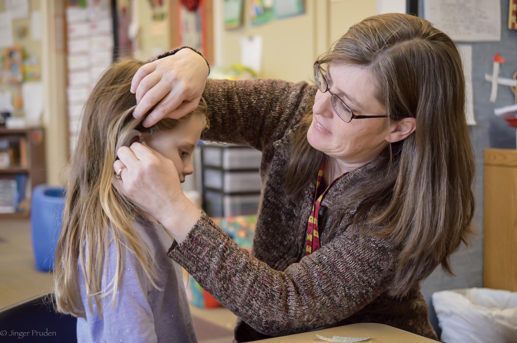 patient with a cochlear implant