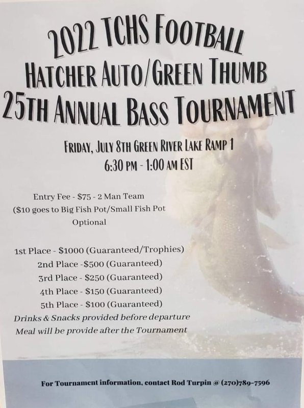 25th Annual Bass Tournament