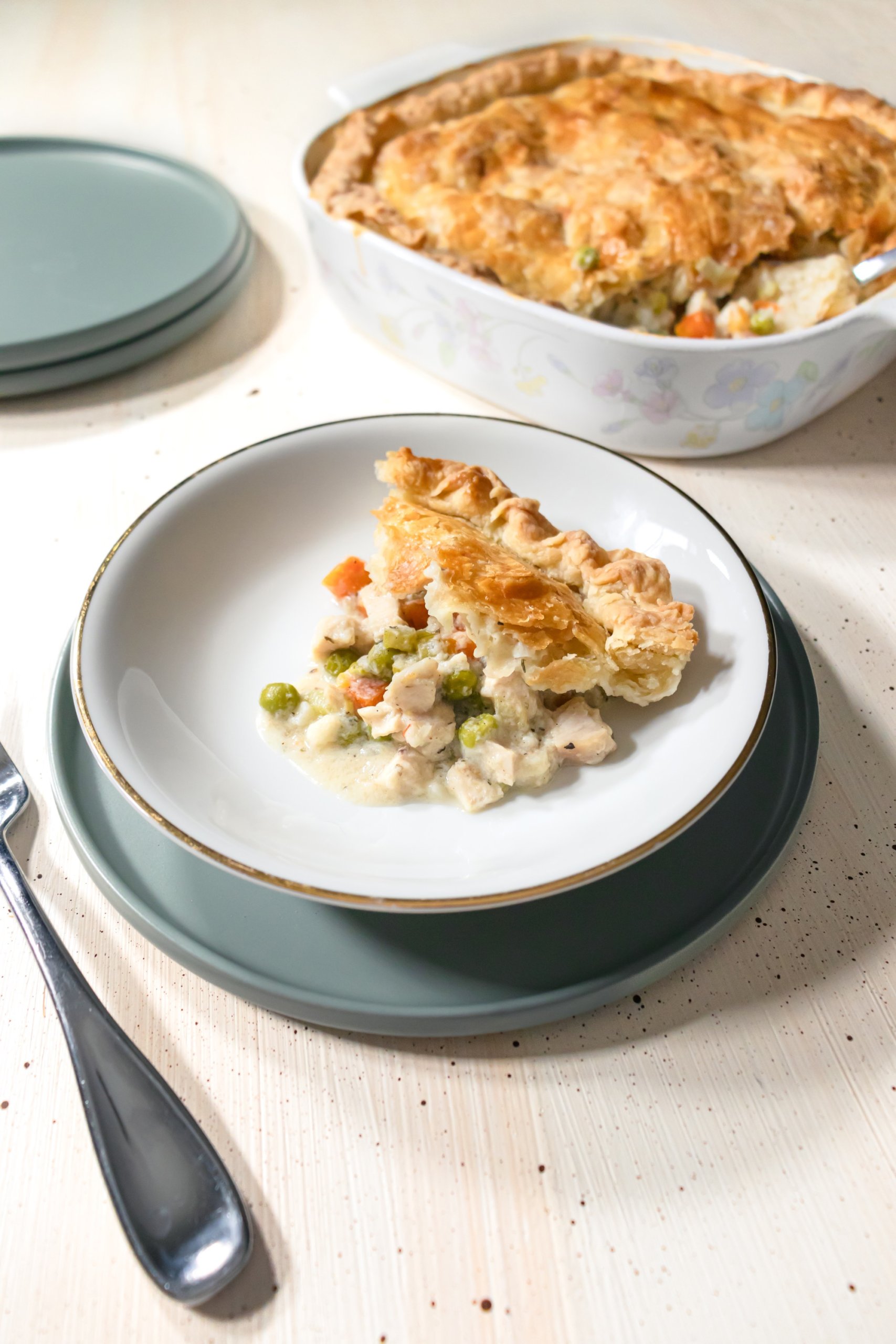 Baked Chicken Pot Pie Casserole with Flaky Pie Crust Topping (video) - Kentucky Living